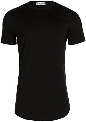 TonycloMen's Solid Scoop Neck Short Sleeves Lightweight Slim Tee T- Shirt Tops