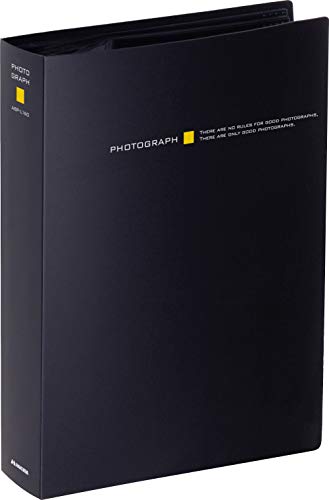 HAKUBA ポケットアルバム ビュートプラス Lサイズ 160枚 ブラック ABP-L160BK