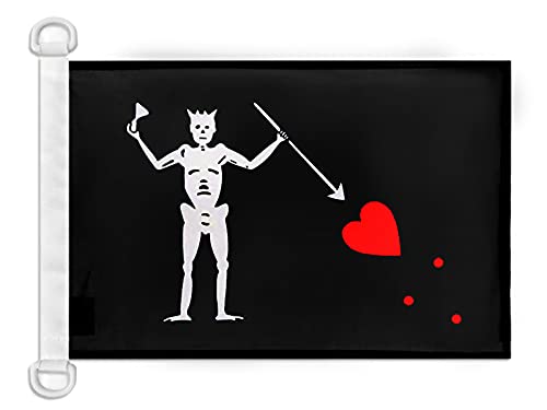 AZ FLAG Pirate Edward Teach Nautical Flag 18'' x 12'', skull Pirates flags 30 x 45 cm, Banner 12x18 in for boat