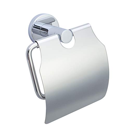 Derpras - Soporte de pared para papel higiénico (acero inoxidable, acabado cromado)