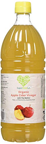 Raw Organic Apple Cider Vinegar with Mother 5000ml - Natural Flavour, Value for Money, Unfiltered, Unpasteurized, ACV, Vegan, Vegetarian Friendly - SuperfoodUK - Safe for Human and Animal Consumption