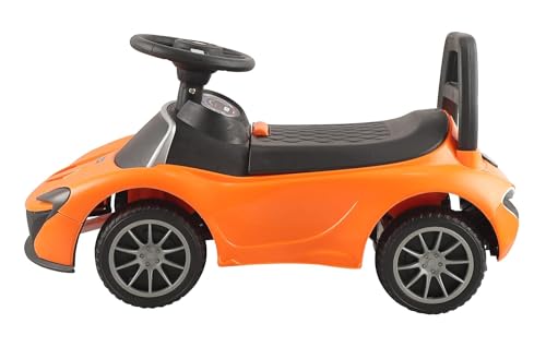 Image of JoyRide Spider Car with Music & LED Light, Ride on for Baby with Backrest, Under Seat Storage & Big Wheels, Ride on for Kids 1 to 3 Years Upto 25 Kgs Orange