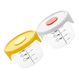 Totority 2個透明ベビー用食事保存容器 耐久性ある密封補助食ボウル 定量ス