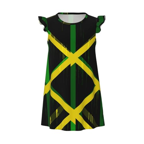 Augenstern Flutter Sleeve Nightgown Pajama Gown Jamaica Splash Watercolor Easy Pull-On Sleepwear Nightdress