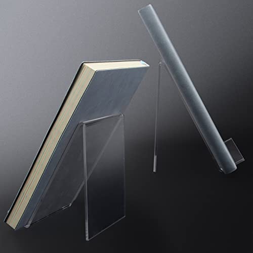 (4 Pack) Emoh Acrylic Book Display Stand,Cookbook Holder 4 X 5 Inch Clear Acrylic Plastic Display Easel, Clear Tablet Holder For Displaying Pictures,Books,Music Sheets,Notebooks,Cds.etc #TOP5