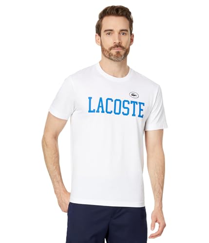 Lacoste Men's Short Sleeve Classic Fit Tee Shirt W/Large Wording