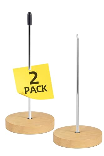 Support de reçus en bois (lot de 2) : pique-notes pour ticket de caisse et facture