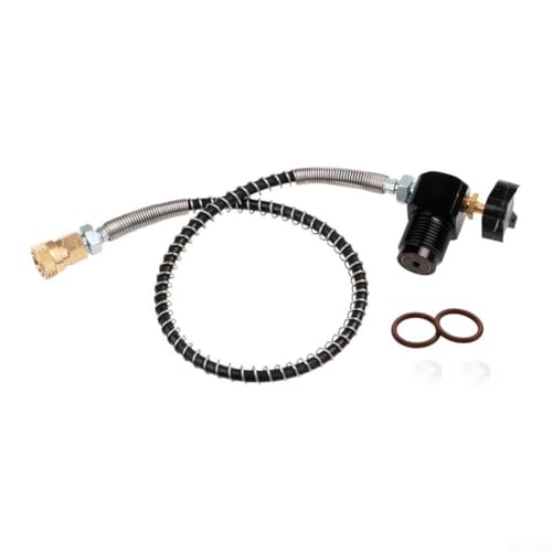 Adaptador DIN G58 Regulador de llenado de buceo 6000psi 40mpa con manguera de resorte reforzada y rosca macho de conexión rápida para llenado de tubos de presión (estándar de cabeza hembra)