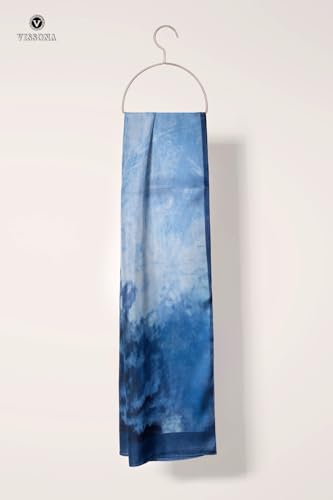 100% Silk Head Scarf for Women - 12"x27" / 30 * 170cm Hair Scarves Satin Head Scarf Bandanas Square Silk 80042