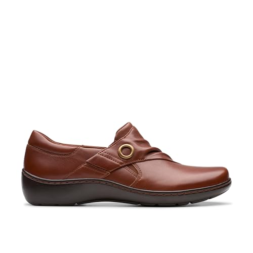 Clarks Clarks Collection Women's Cora Aubrie Loafer, Tan Leather, 8 Medium US