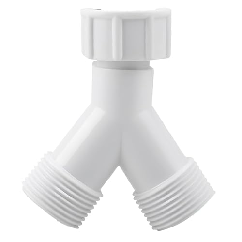 CABLEPELADO Doppio connettore a Y per lavatrice e lavastoviglie | Adattatore di scarico con filettatura 3/4' | Raccordo tubo per rubinetto ed elettrodomestici | Plastica rinforzata ad alta resistenza