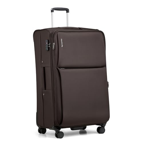 Image of Hanke Softside Expandable Luggage 16 /20 /24 /28 Inch Carry On Luggage for Travel Checked Luggage Suitcases with Wheels TSA Luggage Large Suitcase, Coffee, 28 Inch Checked in, Softside Expandable Luggage