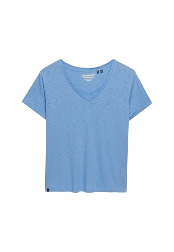 Superdry Studios Slub EMB Vee Tee T-Shirt, Jacinthe, 42 Femmes