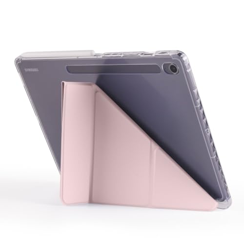 Étui Samsung Galaxy Tab S8 SM-X700 protection silicone rigide rabat cuir rose SM-X706