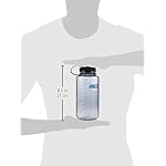 Nalgene Sustain Tritan BPA-Free Water Bottle Made with Material Derived From 50% Plastic Waste (using ISCC certified mass balance), 32 OZ, Wide Mouth, Gray w/ Black Lid - Image 3