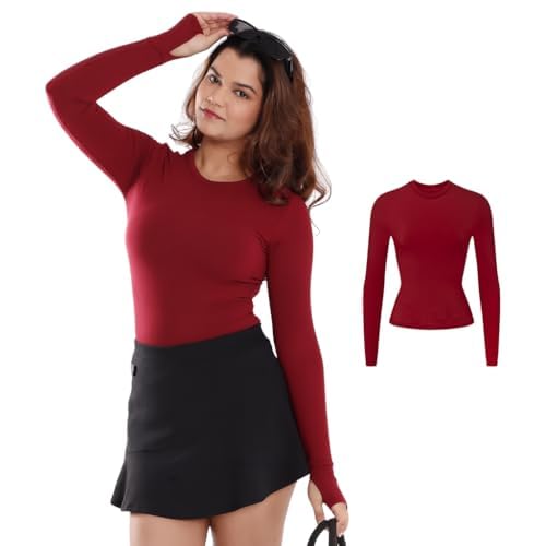 terractive Women's Cuddle Tee Long Sleeve Shirt | TerraSoft Fabric | Lightweight Stretchy Casual Top with Thumbhole | Soft Breathable Pullover for Everyday Relaxed and Active Wear-picture-25
