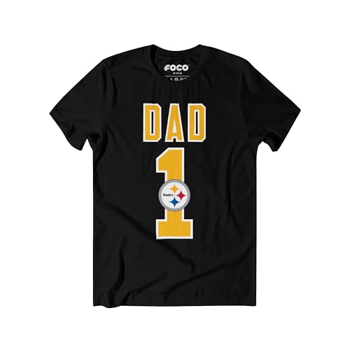 Image of FOCO NFL Mens NFL Team Logo Tee Shirt #1 Dad T-Shirt