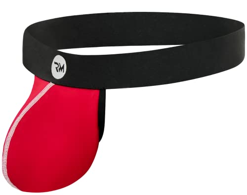 Jock Strap Bulge Pouch Male Underwear 1 Pack, Vasectomy Support Jockstrap For Men, Mens Bikini Underwear, Christmas Underwear, Medium Red #TOP2