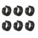 Anime Cosplay Earrings Titanium Steel Black Ear Clips Jewelry Halloween Costume Prop Gift (6PCS)