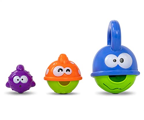 Milly Mally Jouet pour l'eau Poissons pour bébé Trois gobelets favorise la Coordination Main-œil Bebe 1 Mois Cover