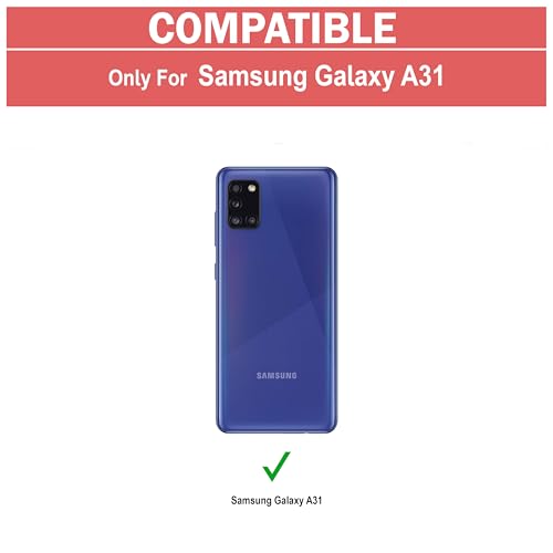 Image of Zapcase Back Case Cover for Samsung A31 | Compatible for Samsung A31 Back Case Cover | 360 Degree Back Cover Case | Clear Case with Camera Protection | (TPU + PC | Matte Black)