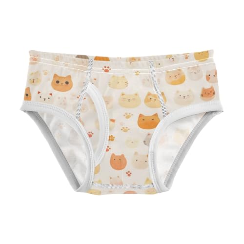 KLL Cats with Cute cute Paw Little Boys Comfort Athletic Underwear Breathable Undies