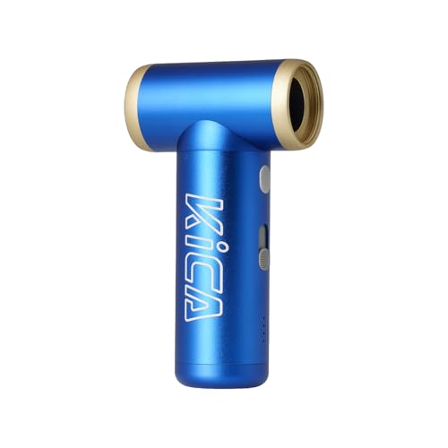 Compressed Air Duster-KiCA JetFan 2S Kit Electric Air Duster,117000 RPM Rechargeable Cordless Air Blower for Cleaning Keyboard&PC, Jet Dry Duster with New Extreme Mode, Metal Shell-Blue