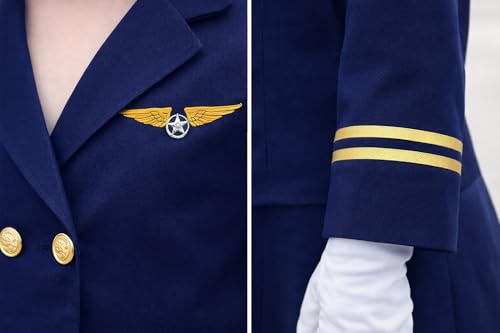 Disfraz de auxiliar de vuelo para niñas con accesorios miniatura 4