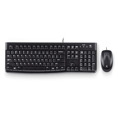 Logitech MK120 con cable, teclado y ratón HEB QWERTY con diseño resistente a salpicaduras 5