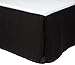 Divatex Home Fashions 200-Thread Count Queen Bed Skirt/Dust Ruffles, Black