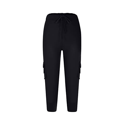 Cargo Capris for Women with Multi-Pocket Summer Mid Rise Lightweight Jogger Pants Stretchy Tactical Tavel Hiking Pant4