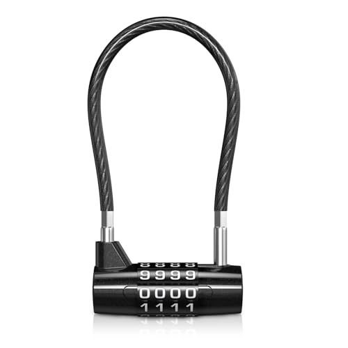 Ankilo Cadenas à Combinaison à 4 Chiffres pour l'extérieur, étanche et réinitialisable avec code pour l'école, les employés, le gymnase et les casiers sportifs