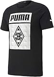 Corte normal PUMA Bmg Ftblcore Graphic tee Camiseta, Hombre, Black White, 3XL