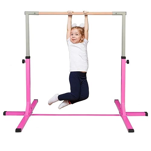 Holdfiturn Kids Gymnastics Bar Indoor Horizontal Bar Height Adjustable 90cm to 150cm Gymnastics...