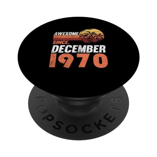 Cumpleaños diciembre 1970 PopSockets PopGrip Intercambiable