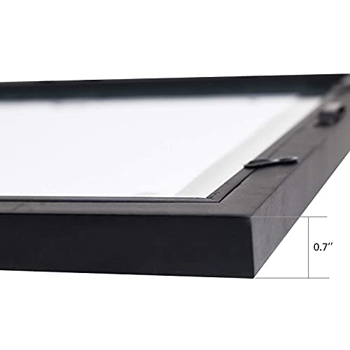 Umical 2 Pack - 11X14 Float Document Frame With Double Sided Hd Plexiglass For Floating Display Of 8.5X11 Document, Certificate, Image Or Artwork, Wood Diploma Frame Decor Of Wall Mounting, Black #TOP6