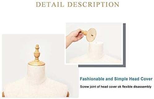 Male Mannequin Torso Body Busts Model Dummy with Flexible Arms, for Shoes Pants Dress Form Clothing Display, Beige