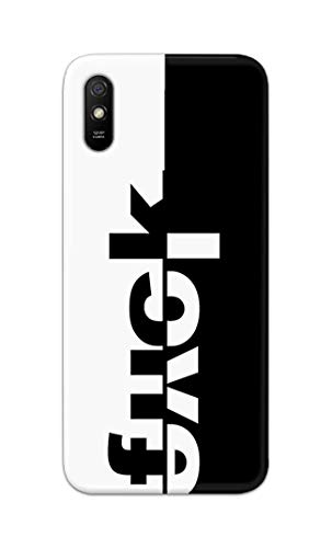 Image of PRINTFIDAA One Words Fukc Love Creative Art Innovative Wonderfull Printed Designer Hard Case for Redmi 9A / Redmi 9i Back Cover -(e) RPM1003