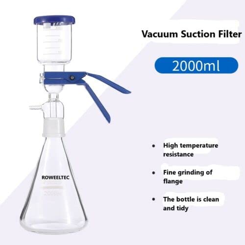 2000ml Vacuum Suction Filter Flask Device Lab Buchner Filting Apparatus