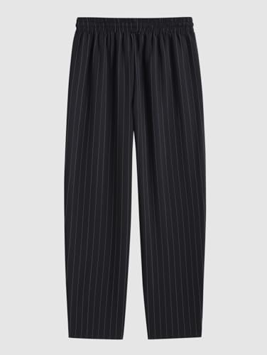 Pinstripe Pocket Design Camp Collar Button Up Short Sleeves Shirt Or Drawstring Straight Leg Pants -Co-ord Available3
