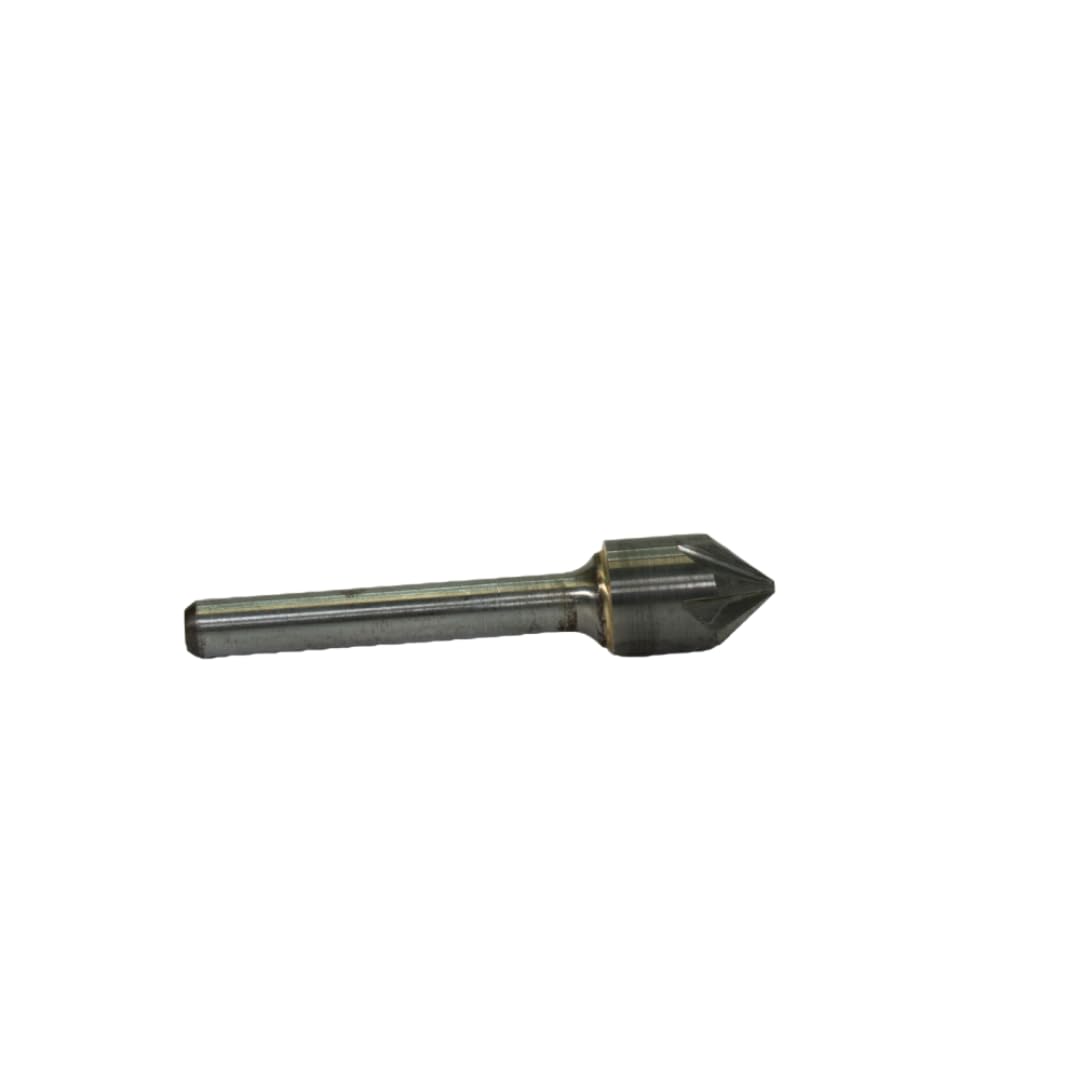 38728 Micro Grain Solid Carbide Countersink, Uncoated (Bright) Finish, Six Flutes, 1/2" Shank Diameter, 90 Degrees Point, 5/8" Size (Pack of 1)