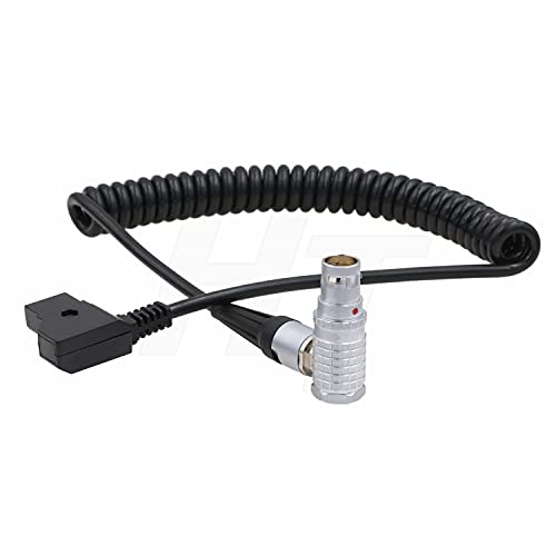 HangTon D-tap Cable de alimentación en espiral de ángulo recto de 8 pines para ARRI Alexa Mini, Alexa Mini LF, Amira Camera