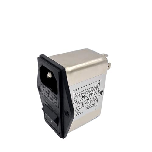 Filtro monofásico CW2C-6A-T F2 de doble instalación con fusible interruptor 220V AC