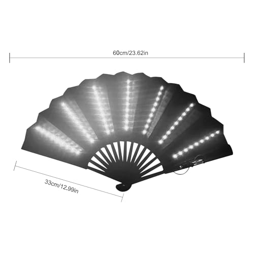 Ventilateur pliable éclairé à LED multifonction avec lumière portable