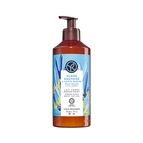 Yves Rocher Leche Corporal BAIN DE NATURE - Alga Salvaje & Hinojo Marino - Todo Tipo de Pieles - Crema Hidratante Corporal Perfumada Sin Siliconas ni Colorantes - 98% Ingredientes Naturales - 390ml