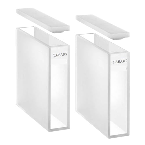 Image of LABART Glass Cuvette (Pathlength: 50mm, Volume: 17.5ml with PTFE Cover, Spectrophotometer) Set of 2 Pcs with Transmission Certificate