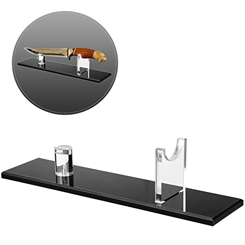 noonebutyou Knife Display Stand, Acrylic Knife Holder for Home Decor (Black Base)