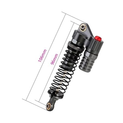 Amortisseur RC crawler en métal usiné pour châssis 1/10 Axial - 2
