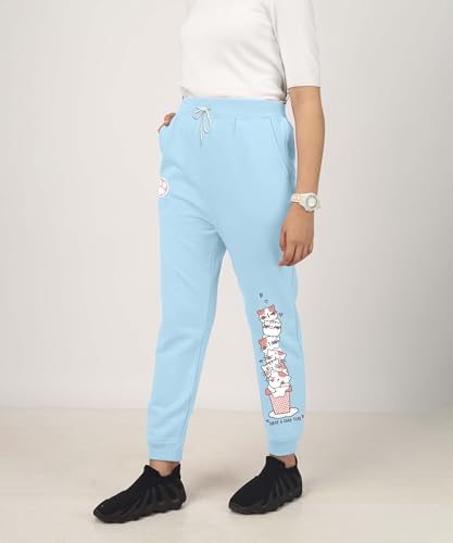 Image of KYDA Kids Girls Loose Mid Rise Cottonblend Printed Track Pants (Pack of 1)