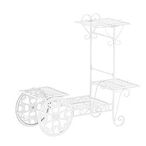 Genérico Bastidores para plantasSoporte para Plantas, Forma de Carrito, Soporte para macetas, Estilo Europeo, Soporte para Plantas de Metal para Interiores, Soporte para decoración de Bodas, estantes